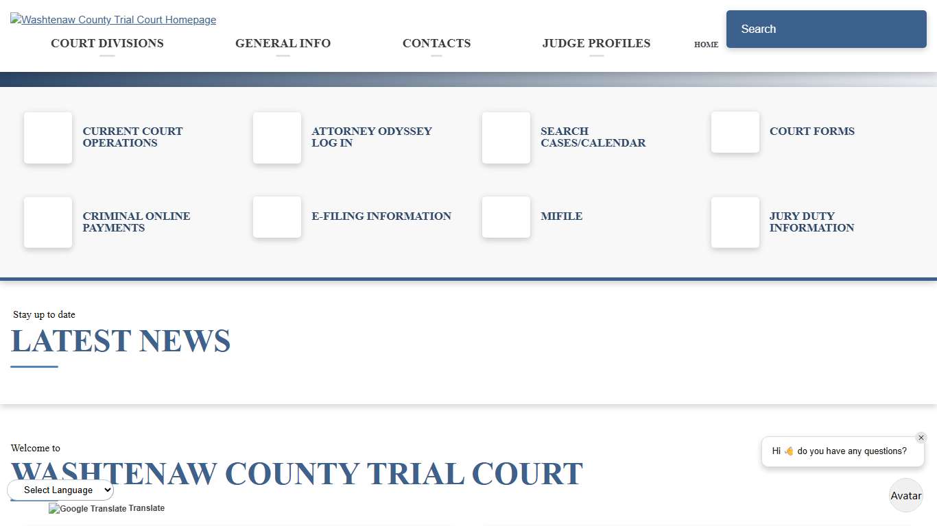 Trial Court Washtenaw County, MI - Official Website